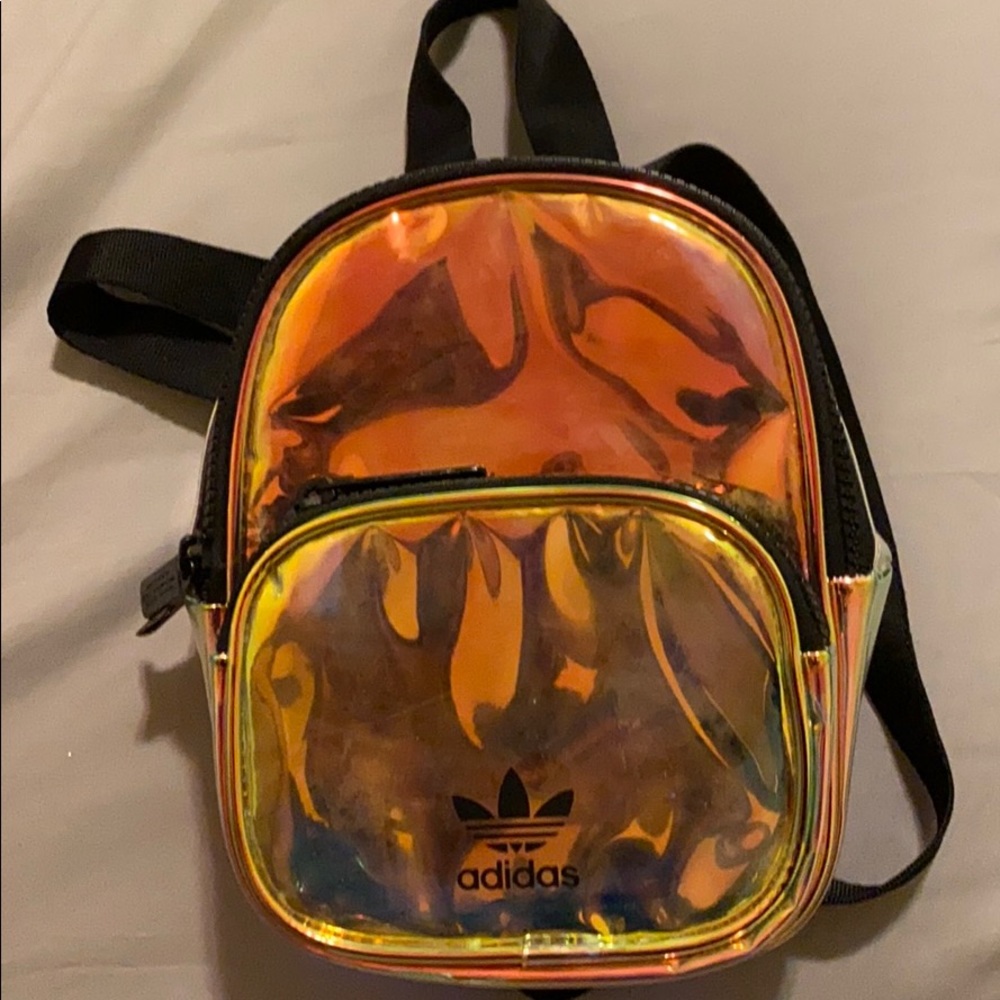 New iridescent adidas mini backpack